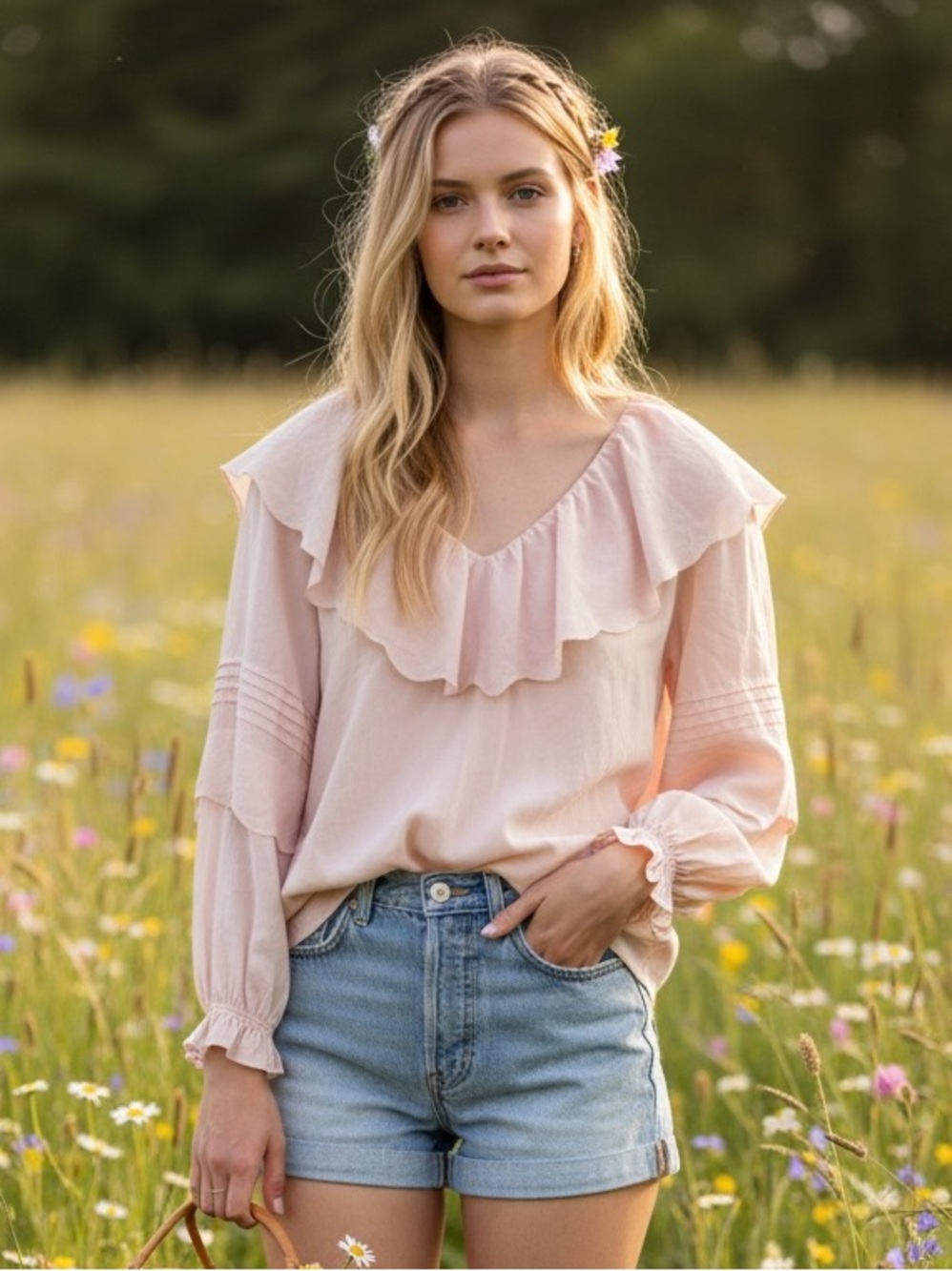 Joie 100% Silk Ruffle Blouse Blush Pink Romantic Feminine Workwear XXS